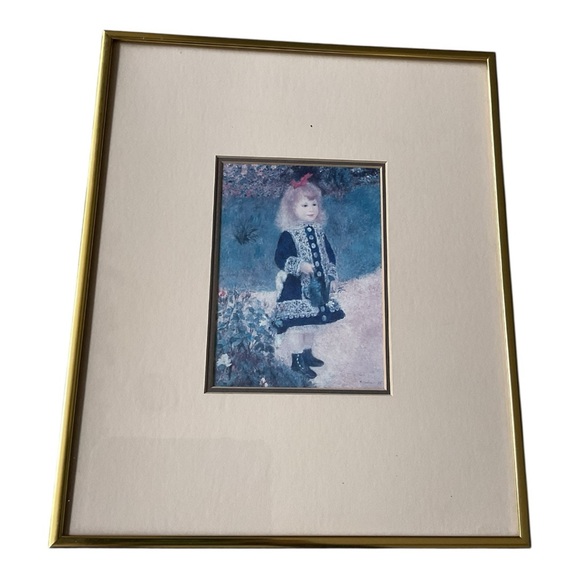 Other - Renoir “A Girl with a Watering Can” Framed Art Print 10x12 Gold Frame Vintage